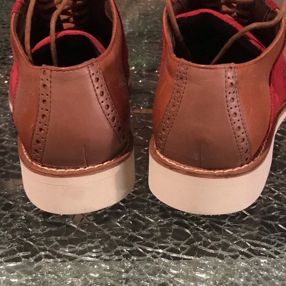 Brown leather and Red Suede Cole Haan - Unique!